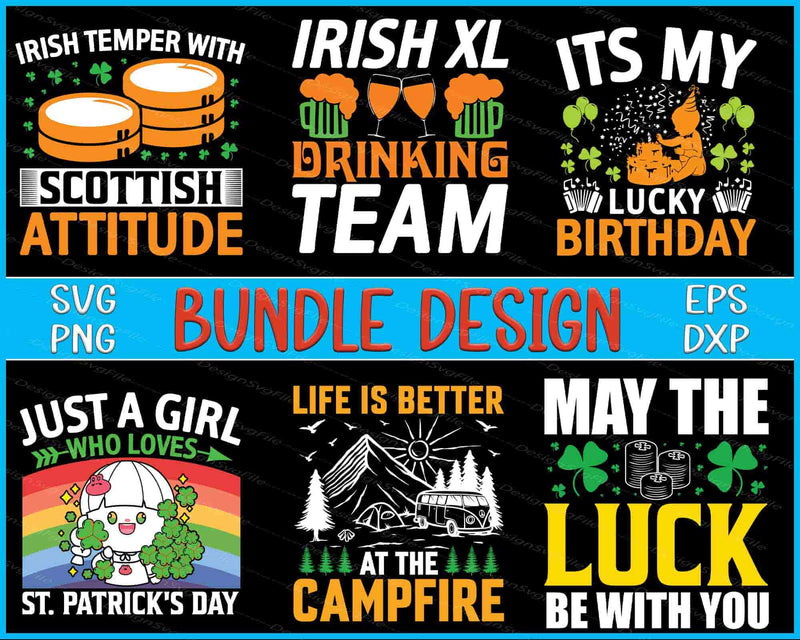 Campfire Bundle SVG St Patrick's Day PNG
