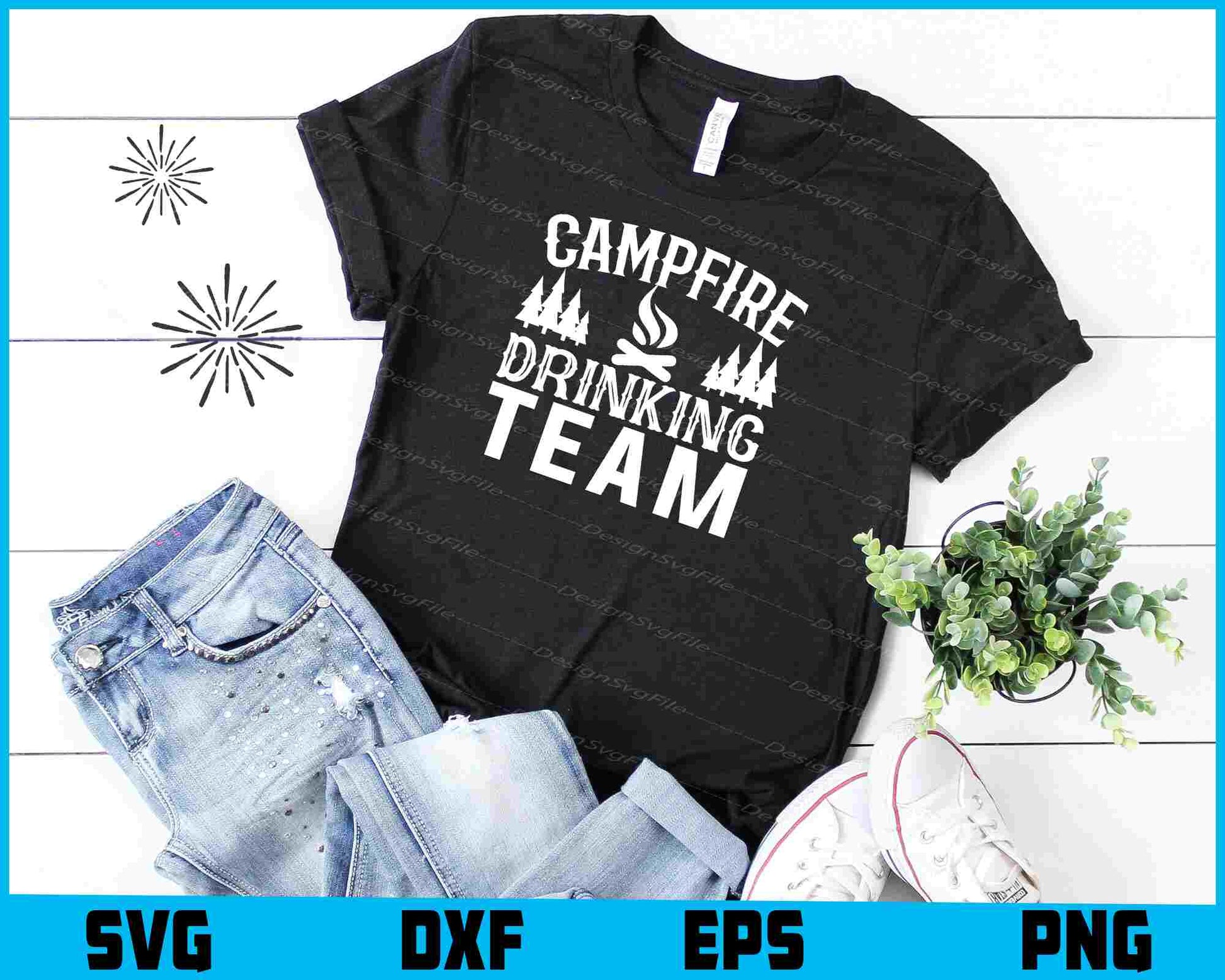 Campfire Drinking Team SVG and PNG Digital Cutting File  - Premium Cutting Files in SVG, PNG & EPS Formats - Premium SVG Cutting Files for Crafts