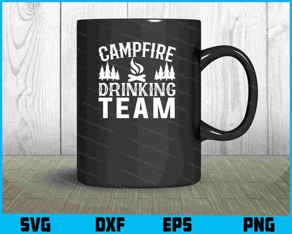 Campfire Drinking Team SVG and PNG Digital Cutting File  - Premium Cutting Files in SVG, PNG & EPS Formats - Premium SVG Cutting Files for Crafts