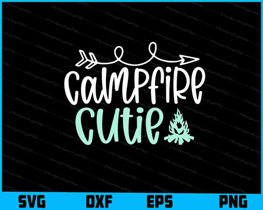 Campfire Cutie SVG PNG Design Printable File  - Premium Cutting Files in SVG, PNG & EPS Formats - Premium SVG Cutting Files for Crafts