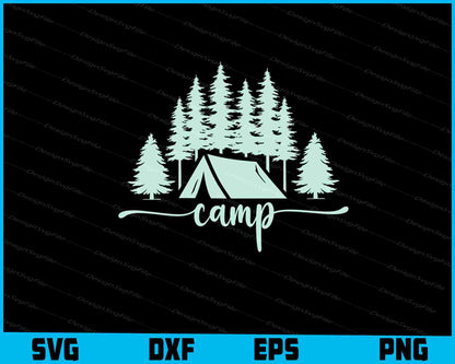 Camping SVG PNG Sublimation Files  - Premium Cutting Files in SVG, PNG & EPS Formats - Premium SVG Cutting Files for Crafts