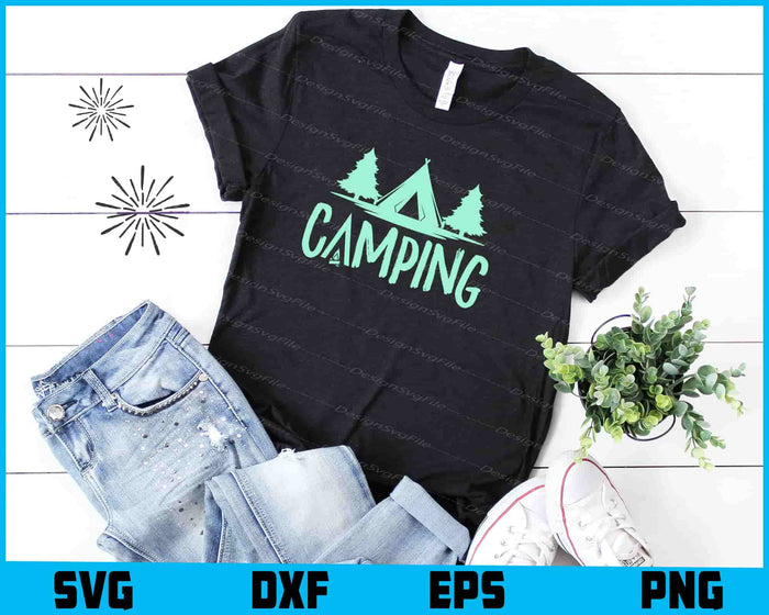 Camping SVG PNG Design Printable File  - Premium Cutting Files in SVG, PNG & EPS Formats - Premium SVG Cutting Files for Crafts