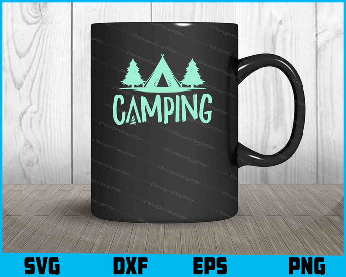 Camping SVG PNG Design Printable File  - Premium Cutting Files in SVG, PNG & EPS Formats - Premium SVG Cutting Files for Crafts