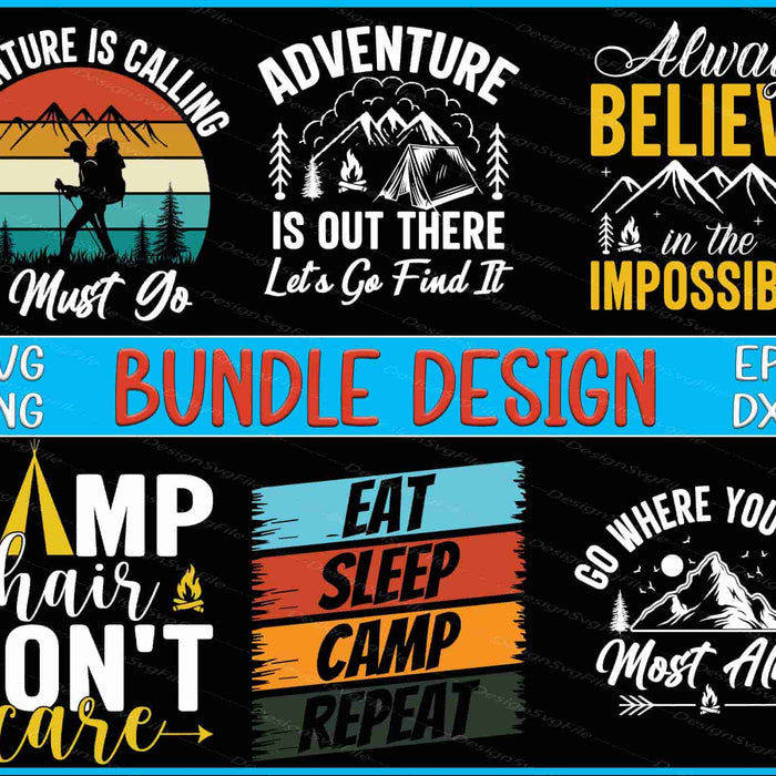 Camping Bundle SVG Adventure PNG