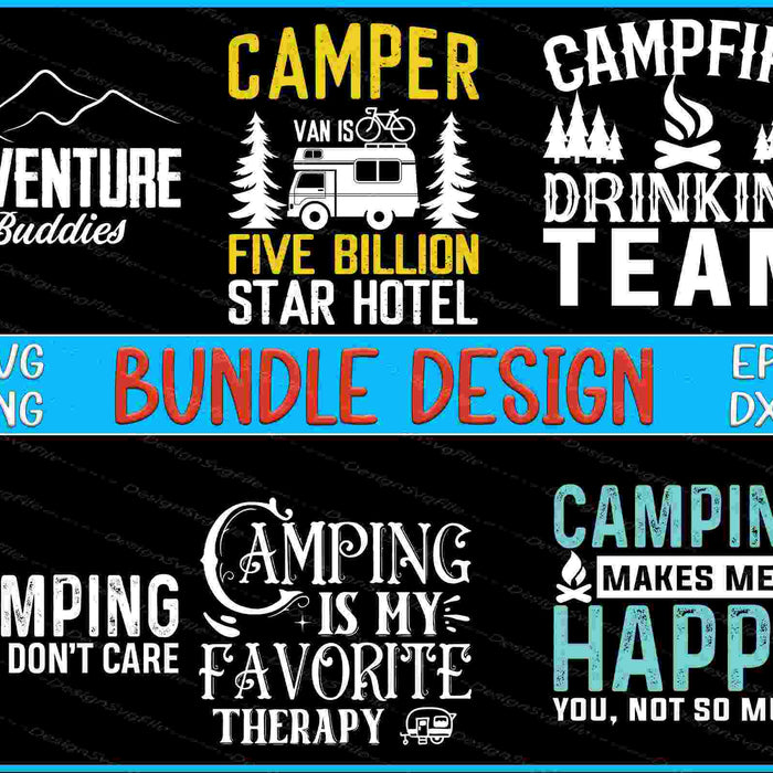 Camping Bundle SVG Campfire Drinking PNG