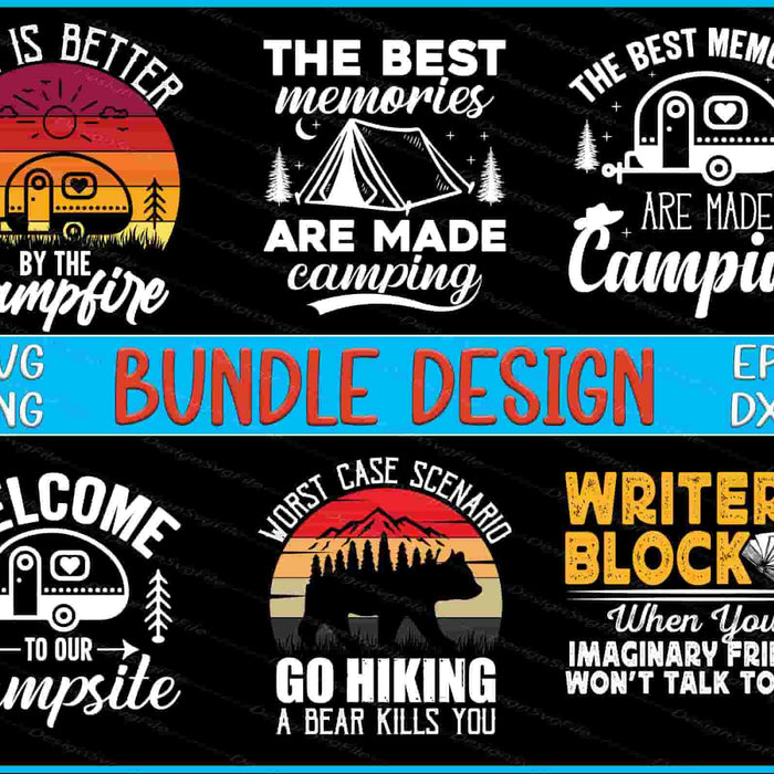 Camping Bundle SVG Campfire PNG