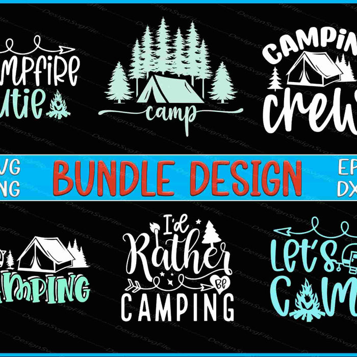 Camping Bundle SVG Camping Vintage PNG