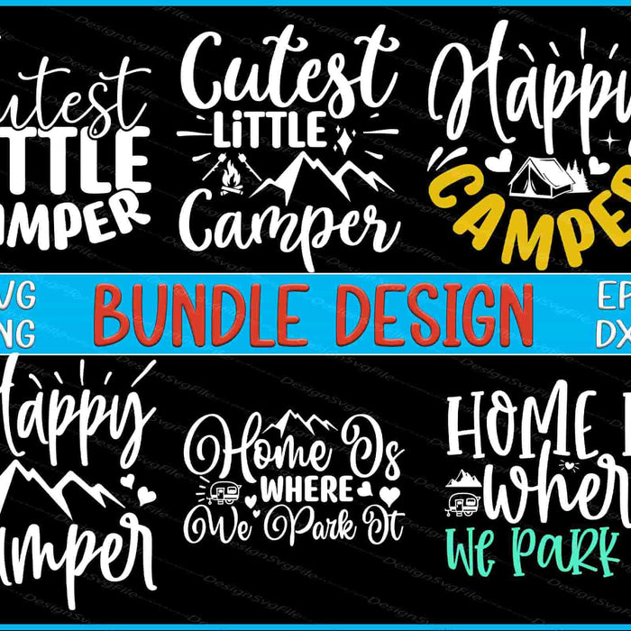 Camping Bundle SVG Happy Camper PNG