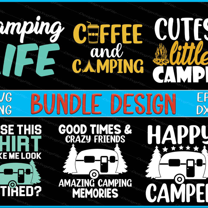 Camping Bundle SVG Happy Camper PNG