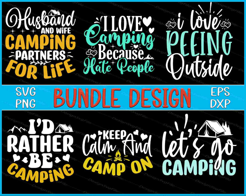 Camping Bundle SVG Husband PNG