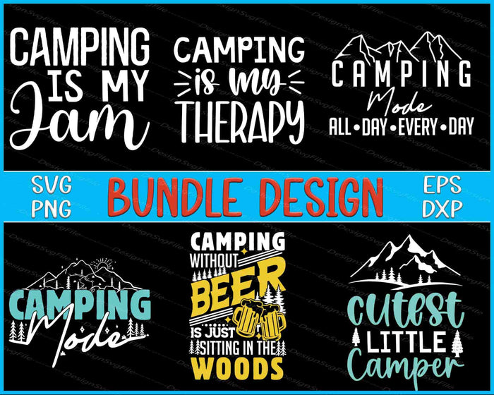 Camping Bundle SVG Little Camper PNG