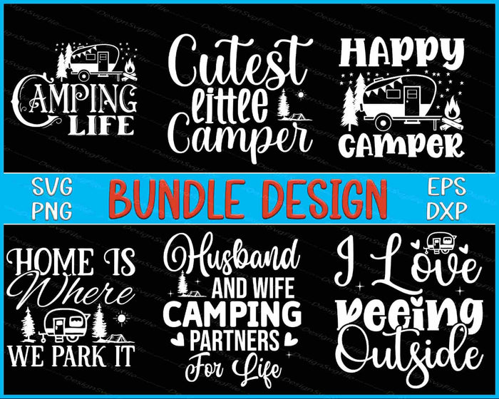Camping Bundle SVG Love PNG