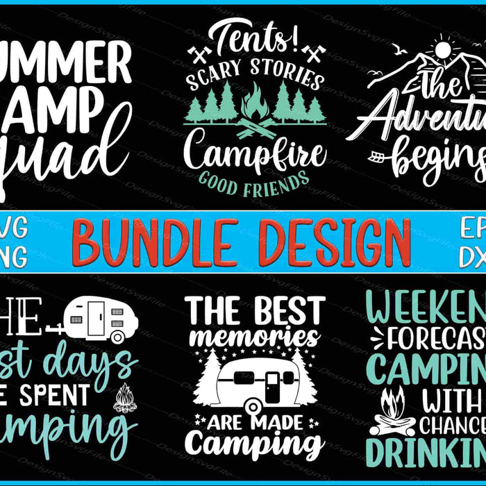 Camping Bundle SVG Summer Camp PNG