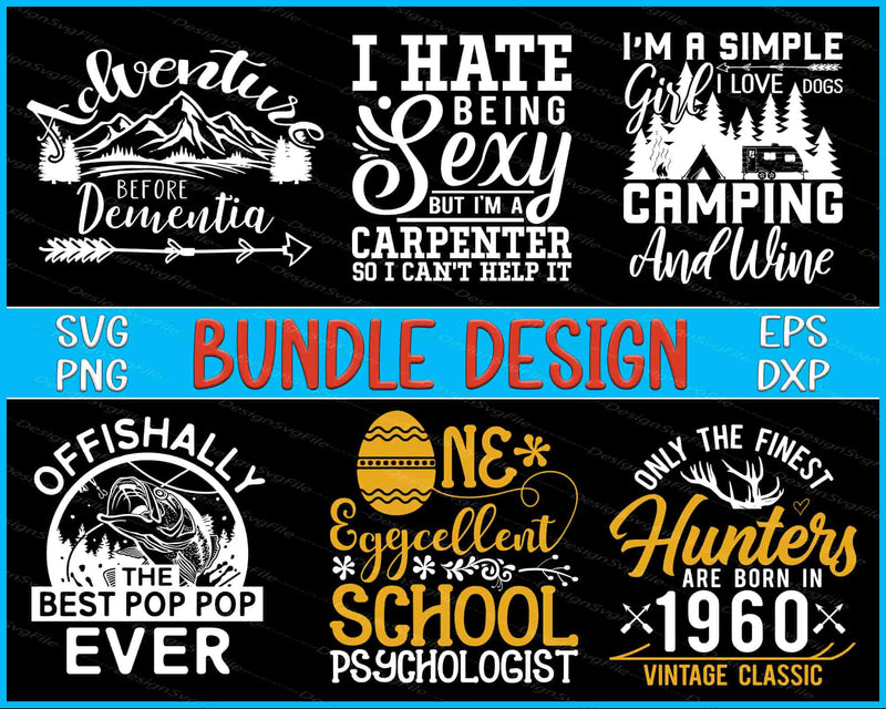 Collection of humorous and motivational quotes with corresponding file formats on a black background.