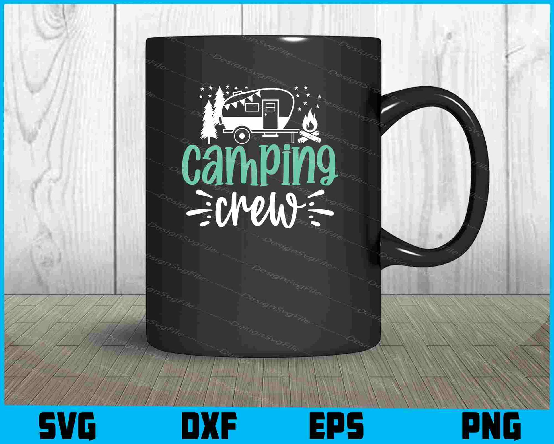 Camping Crew Vintage SVG PNG Digital Printable File  - Premium Cutting Files in SVG, PNG & EPS Formats - Premium SVG Cutting Files for Crafts