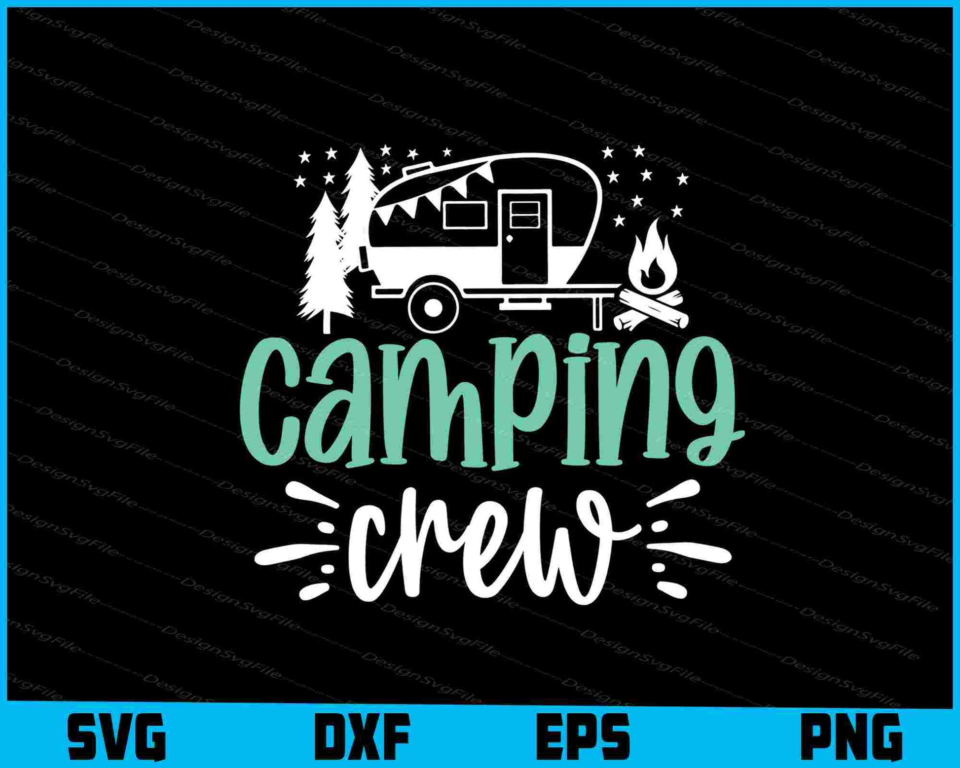 Camping Crew Vintage SVG PNG Digital Printable File  - Premium Cutting Files in SVG, PNG & EPS Formats - Premium SVG Cutting Files for Crafts