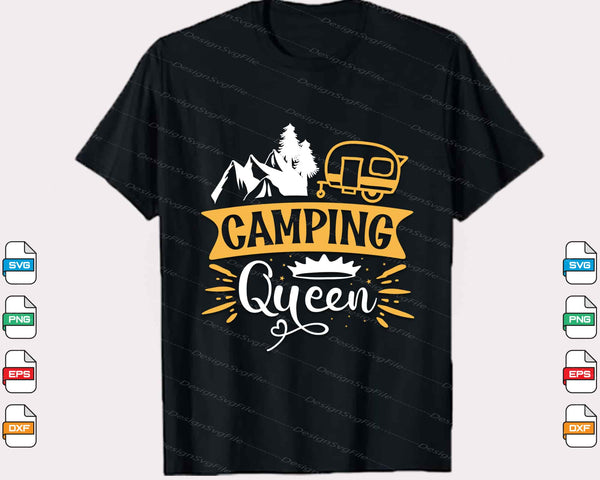 Camping Queen Svg Cutting Printable File