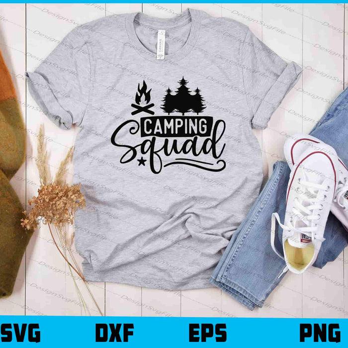 Camping Squad Svg Cutting Printable File  - Premium Cutting Files in SVG, PNG & EPS Formats - Premium SVG Cutting Files for Crafts