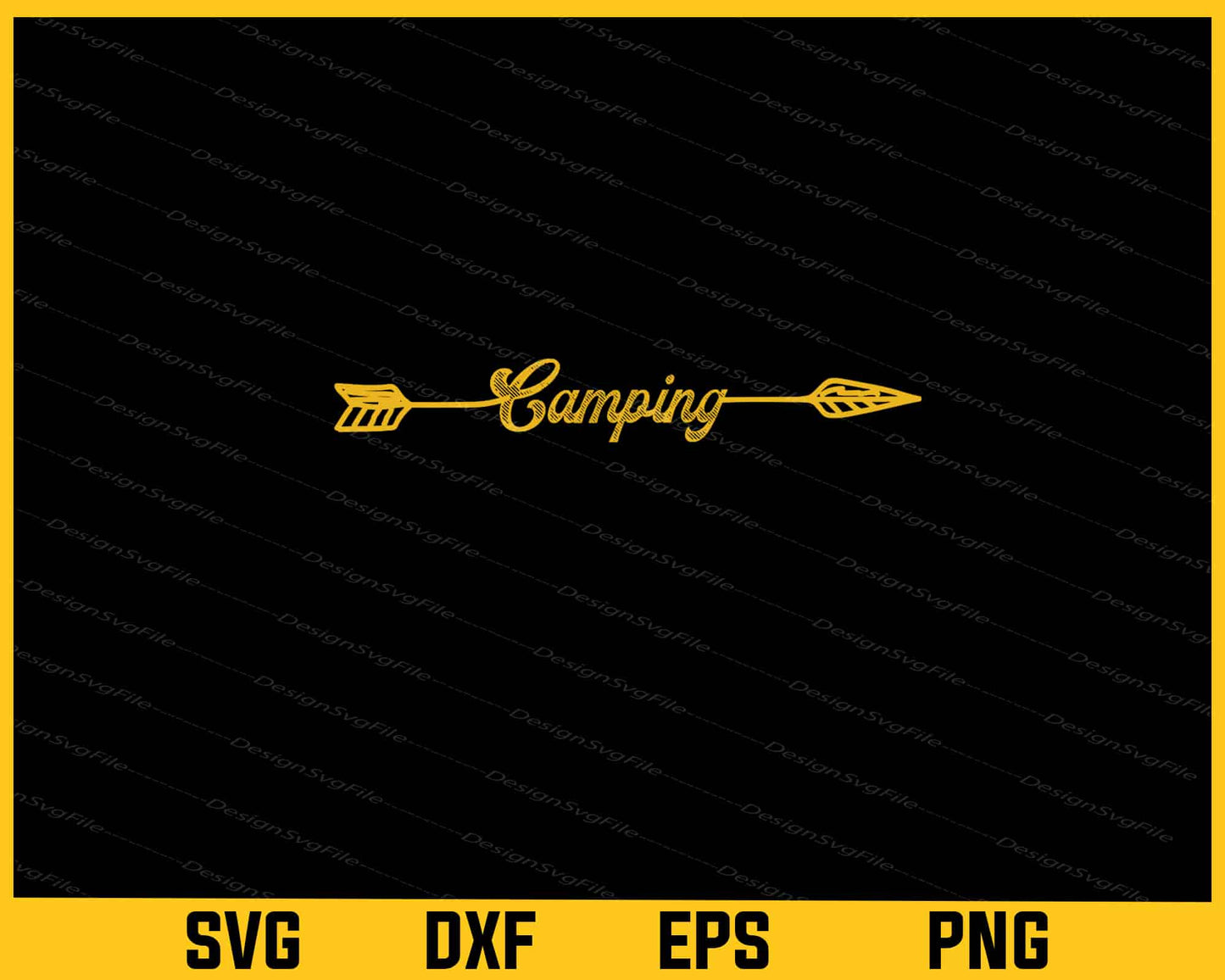 Camping With Arrow Svg Cutting Printable File  - Premium Cutting Files in SVG, PNG & EPS Formats - Premium SVG Cutting Files for Crafts