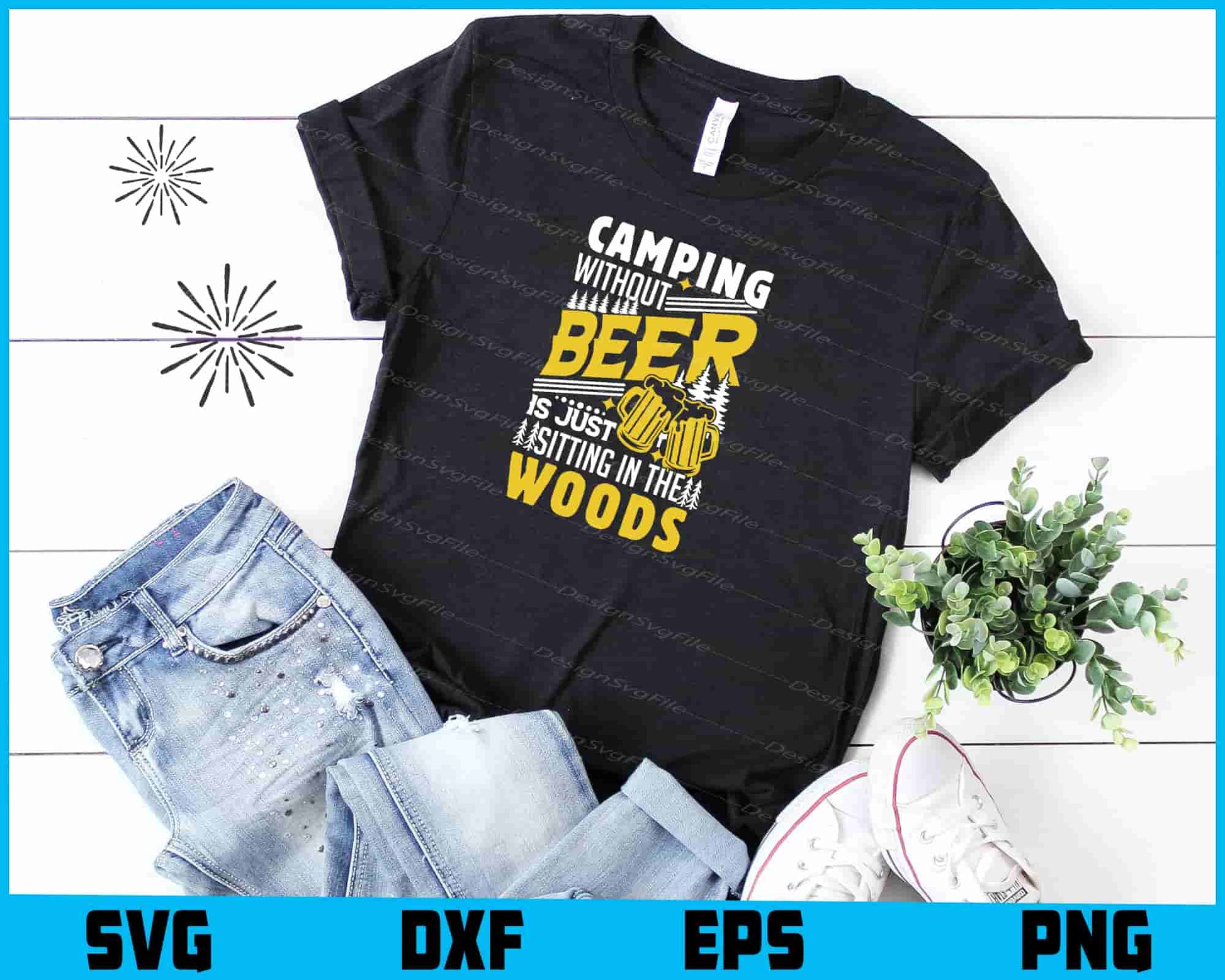 Camping Without Beer Is Just Sitting Camping SVG PNG Digital Printable File  - Premium Cutting Files in SVG, PNG & EPS Formats - Premium SVG Cutting Files for Crafts