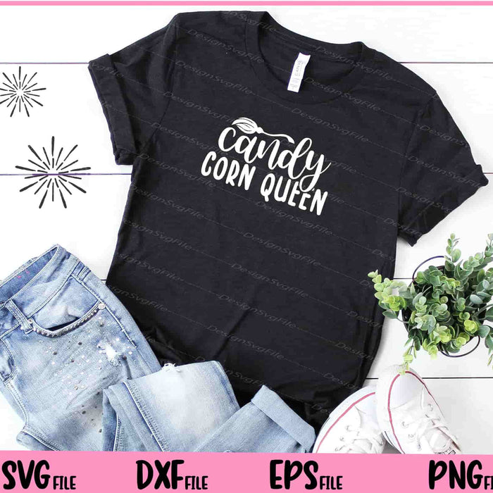Candy Corn Queen Halloween Svg Cutting Printable Files  - Premium Cutting Files in SVG, PNG & EPS Formats - Premium SVG Cutting Files for Crafts