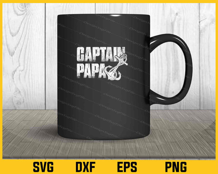 Captain Papa Pontoon Svg Cutting Printable File  - Premium Cutting Files in SVG, PNG & EPS Formats - Premium SVG Cutting Files for Crafts