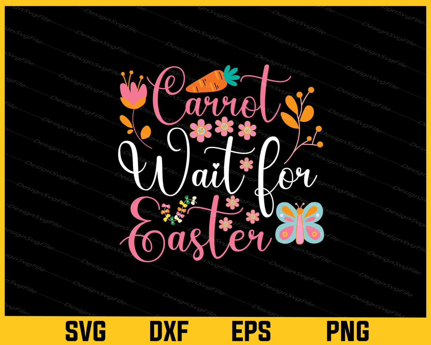 Carrot Wait for Easter Svg Cutting Printable File  - Premium Cutting Files in SVG, PNG & EPS Formats - Premium SVG Cutting Files for Crafts