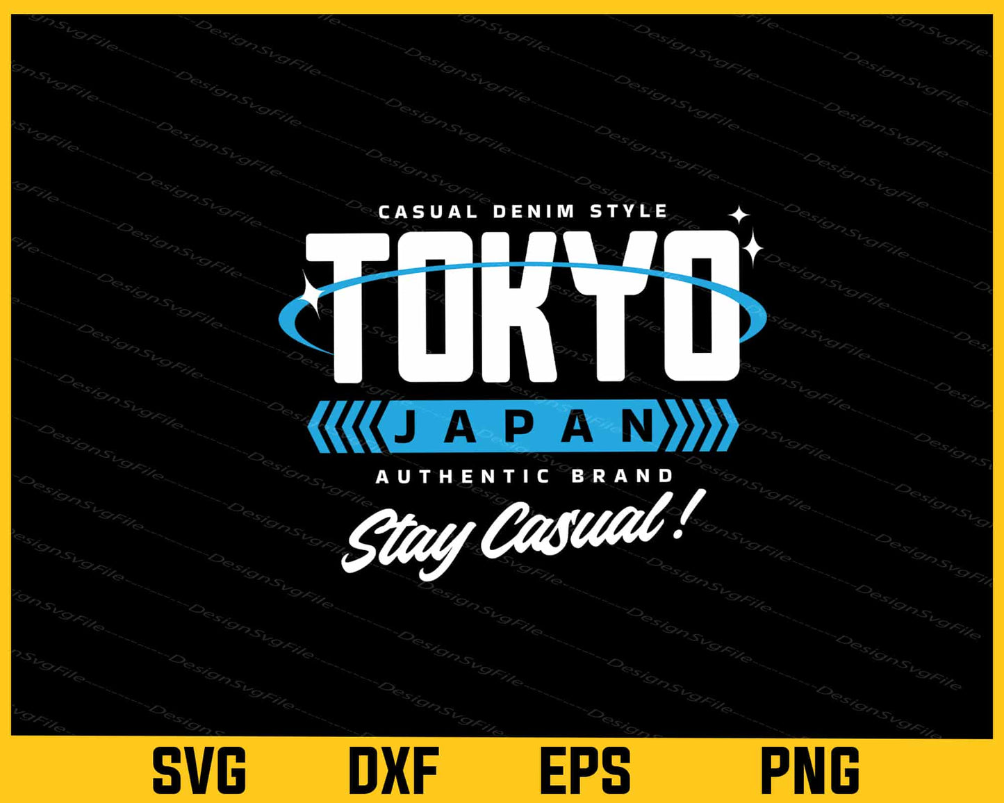 Casual Denim Style Tokyo Japan Svg Cutting Printable File  - Premium Cutting Files in SVG, PNG & EPS Formats - Premium SVG Cutting Files for Crafts