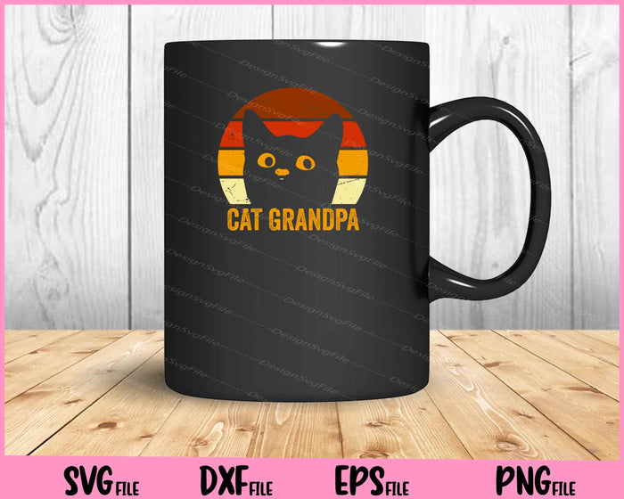 Cat Grandpa father day Svg Cutting Printable Files  - Premium Cutting Files in SVG, PNG & EPS Formats - Premium SVG Cutting Files for Crafts