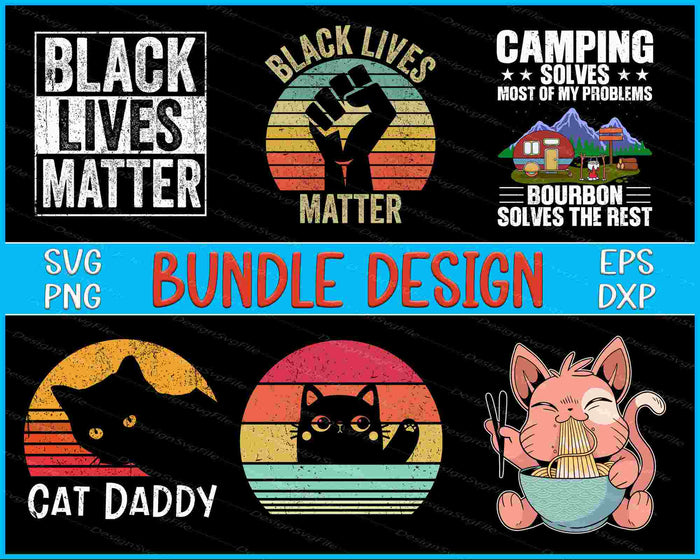 Cat Bundle SVG, Black Lives Matter PNG
