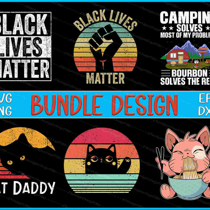 Cat Bundle SVG, Black Lives Matter PNG
