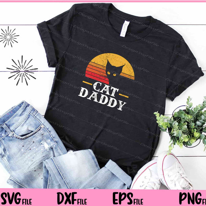 Cat Daddy father day Svg Cutting Printable File  - Premium Cutting Files in SVG, PNG & EPS Formats - Premium SVG Cutting Files for Crafts