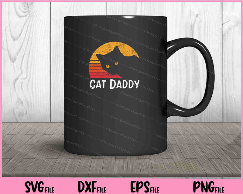Cat Daddy Vintage Eighties Style Cat Retro mug