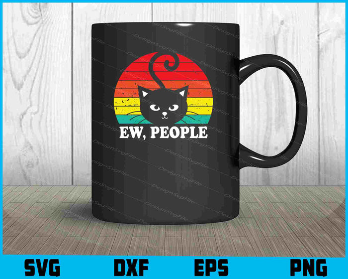 Cat Ew People Meow Halloween SVG PNG Sublimation Files  - Premium Cutting Files in SVG, PNG & EPS Formats - Premium SVG Cutting Files for Crafts