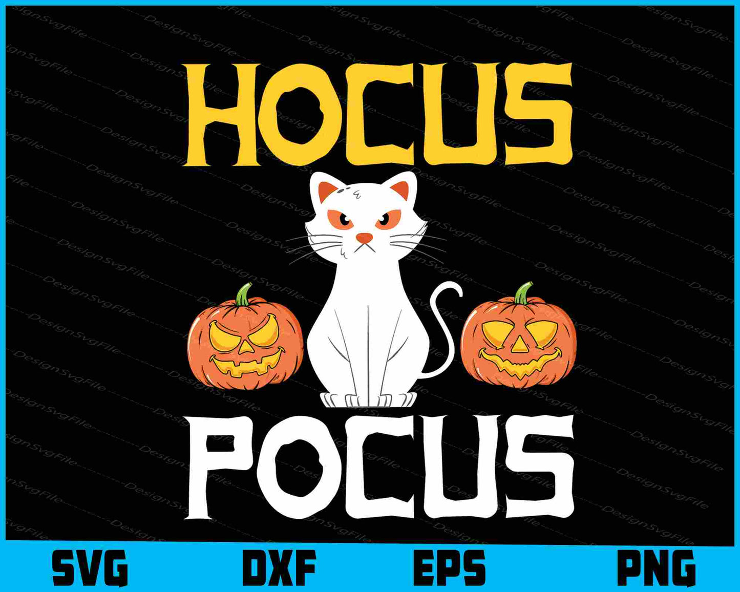 Cat Hocus Pocus Halloween SVG PNG Printable File  - Premium Cutting Files in SVG, PNG & EPS Formats - Premium SVG Cutting Files for Crafts