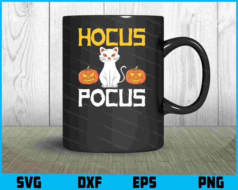 Cat Hocus Pocus Halloween SVG PNG Printable File  - Premium Cutting Files in SVG, PNG & EPS Formats - Premium SVG Cutting Files for Crafts