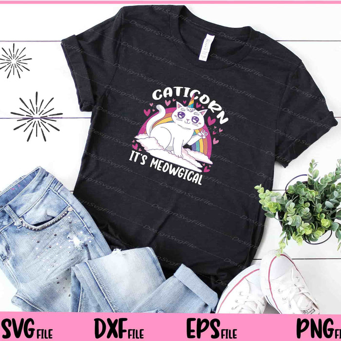Caticorn I’ts Meowgical Svg Cutting Printable Files  - Premium Cutting Files in SVG, PNG & EPS Formats - Premium SVG Cutting Files for Crafts