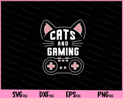 Cats And Gaming Svg Cutting Printable Files  - Premium Cutting Files in SVG, PNG & EPS Formats - Premium SVG Cutting Files for Crafts