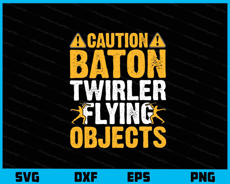 Caution Baton Twirler Flying Objects svg