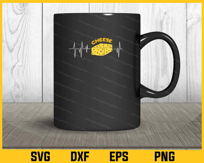 Cheese Heartbeat Svg Cutting Printable File  - Premium Cutting Files in SVG, PNG & EPS Formats - Premium SVG Cutting Files for Crafts