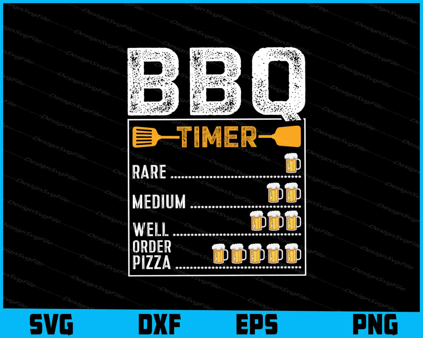 Chef BBQ Nutrition Facts SVG PNG File