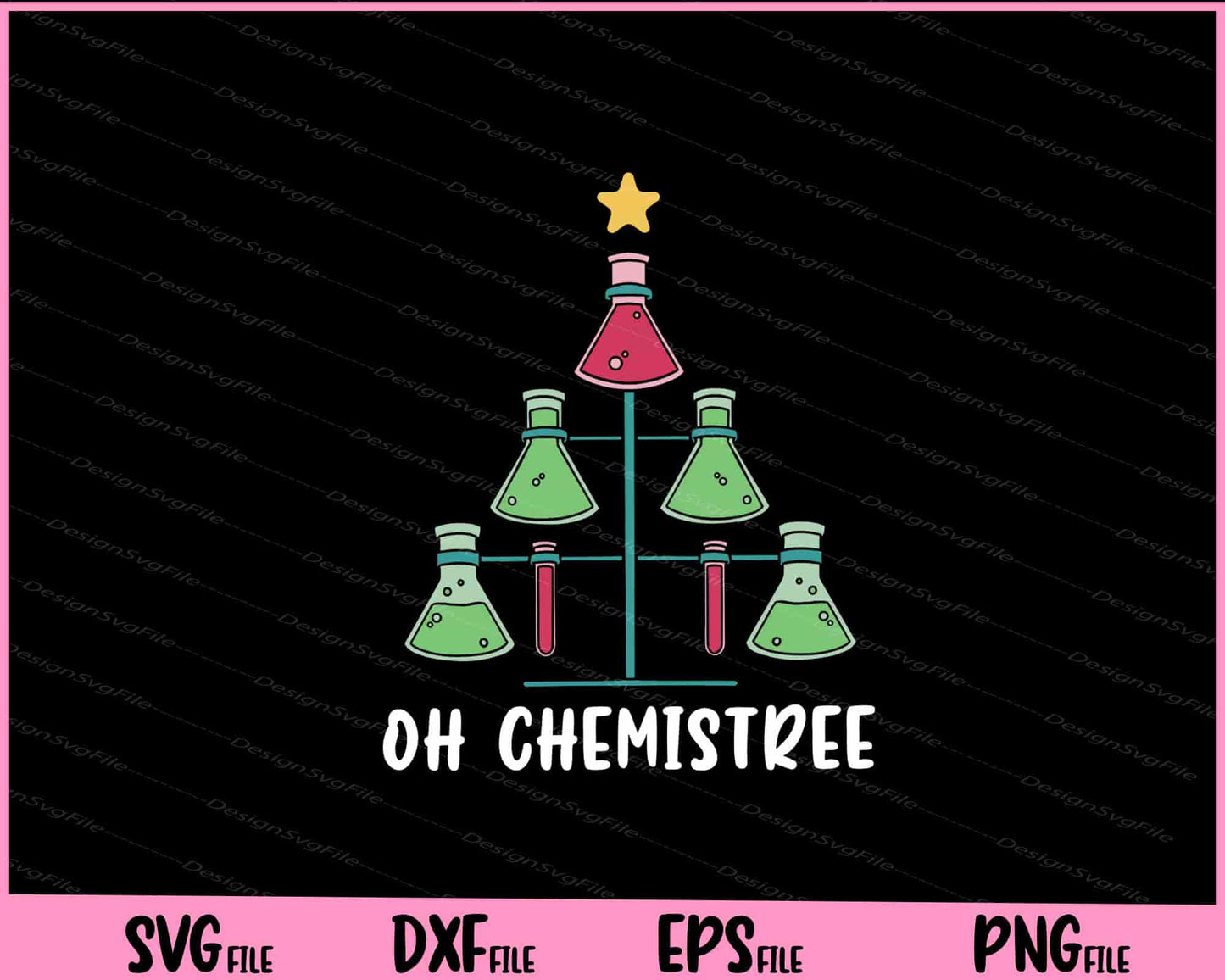 Chemistry Christmas Tree Svg Cutting Printable Files  - Premium Cutting Files in SVG, PNG & EPS Formats - Premium SVG Cutting Files for Crafts