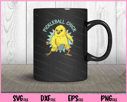 Chick Playing Pickleball Sport Svg Cutting Printable Files  - Premium Cutting Files in SVG, PNG & EPS Formats - Premium SVG Cutting Files for Crafts