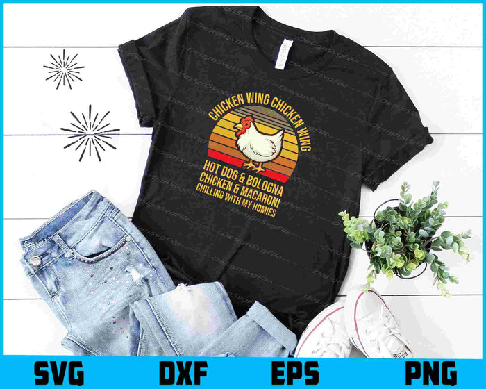 Chicken Wing Chicken Wing Hot Dog And Bologna SVG