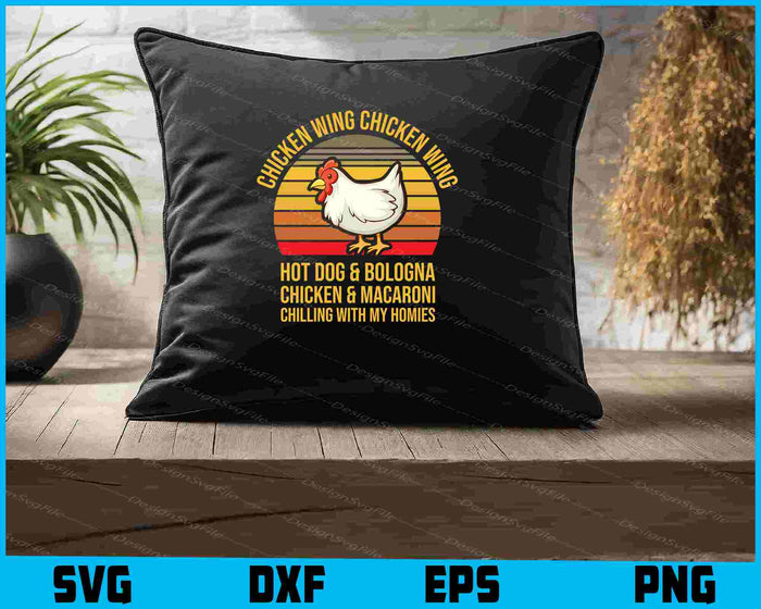 Chicken Wing Chicken Wing Hot Dog And Bologna SVG