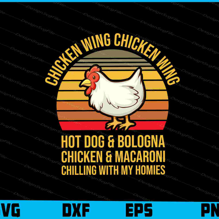 Chicken Wing Chicken Wing Hot Dog And Bologna SVG