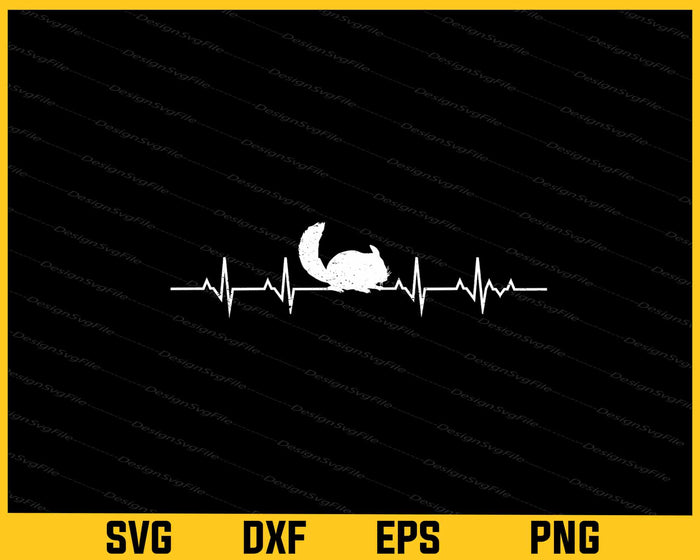 Chinchilla Heartbeat Svg Cutting Printable File  - Premium Cutting Files in SVG, PNG & EPS Formats - Premium SVG Cutting Files for Crafts