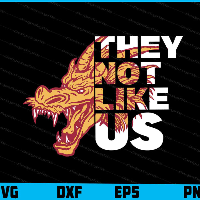 Chinese Dragon SVG, They Not Like Us