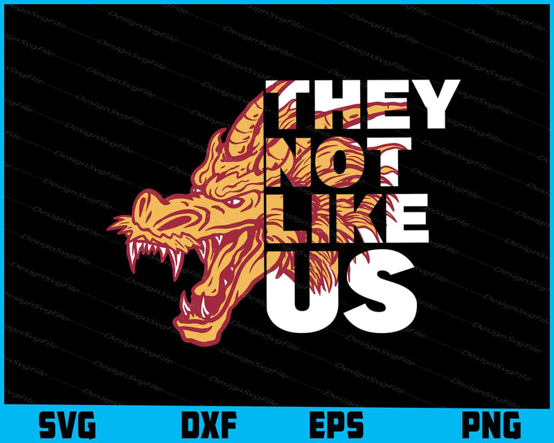 Chinese Dragon SVG, They Not Like Us