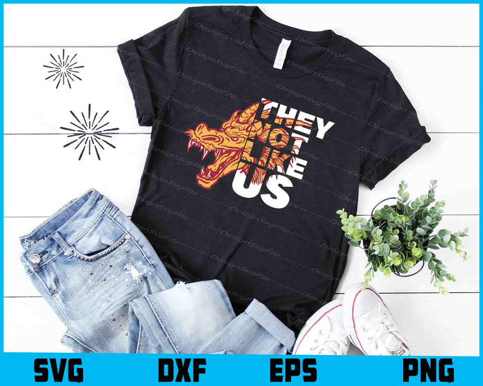 Chinese Dragon SVG, They Not Like Us